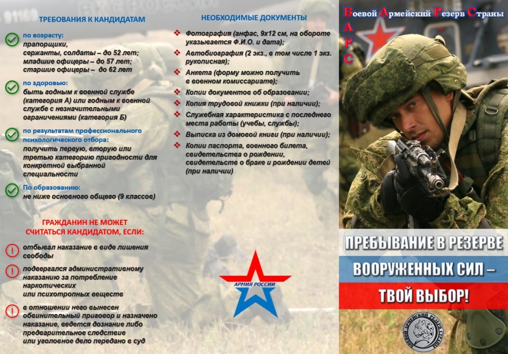 Пребывание в резерве вооруженных сил - твой выбор!.